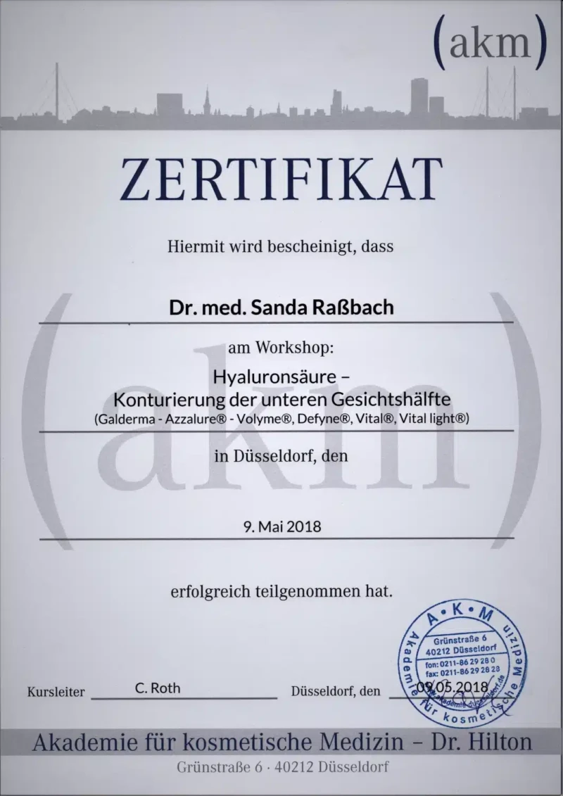 11. Hyaluron+ MR Konturirung Umntere Gesichtshälfte 09.05.2018