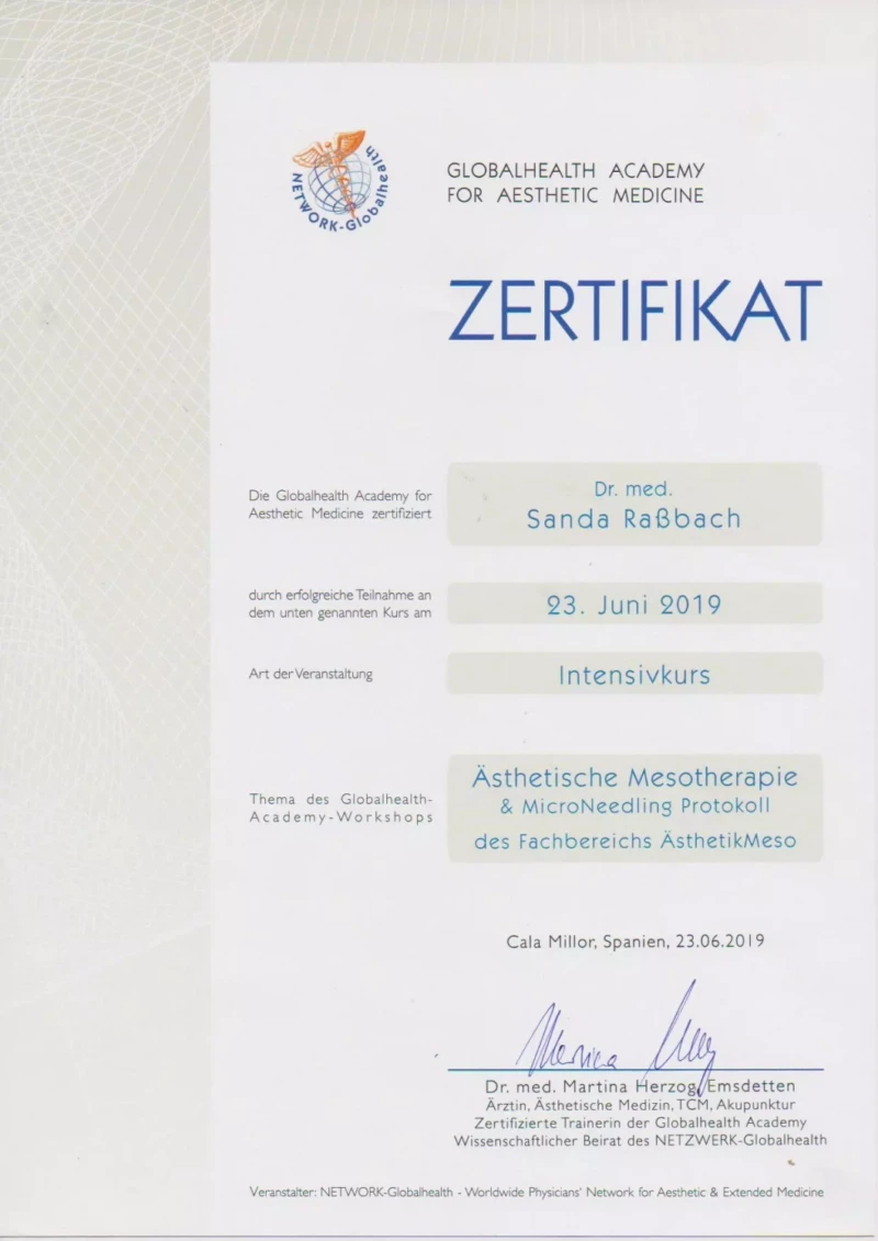 23. Mesotherapie und Microneedling II 23.06.2019