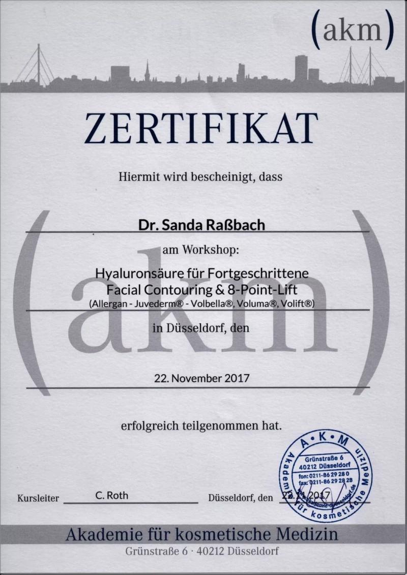 5. Hyaluron+MR Fortgeschritten 8 POINT Lift 22.11.2017